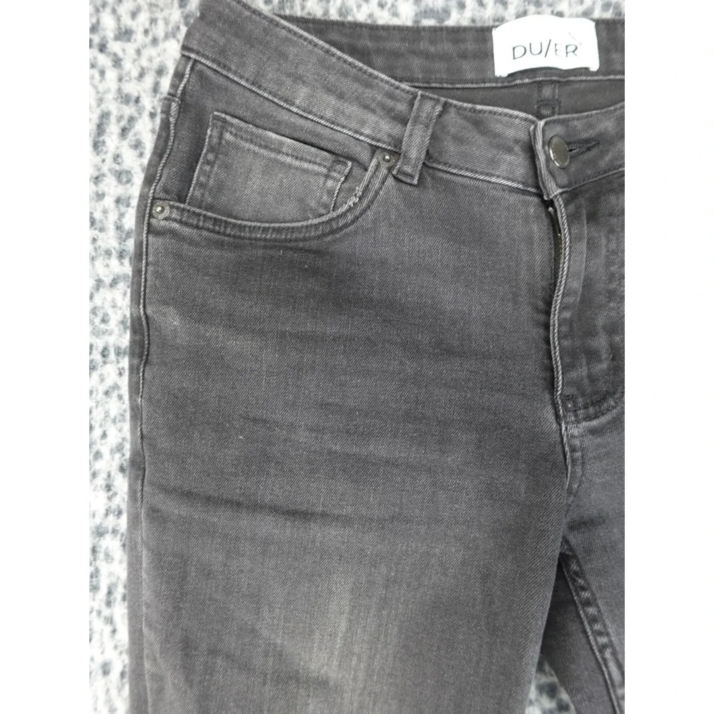 DU/ER Performance Denim Jeans Womens 27x28 Black Good Slim Straight‎ WFLR2616